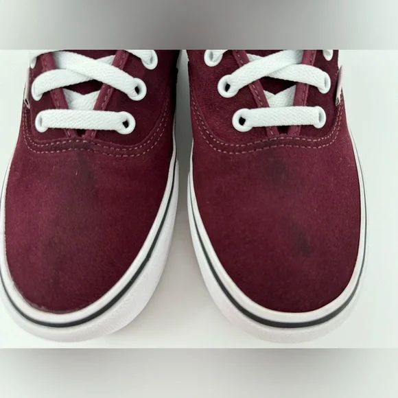 Vans Off The Wall Suede Burgundy Sneakers, Unisex Size Men's 8.0 / Women's 9.5 - Picture 15 of 15